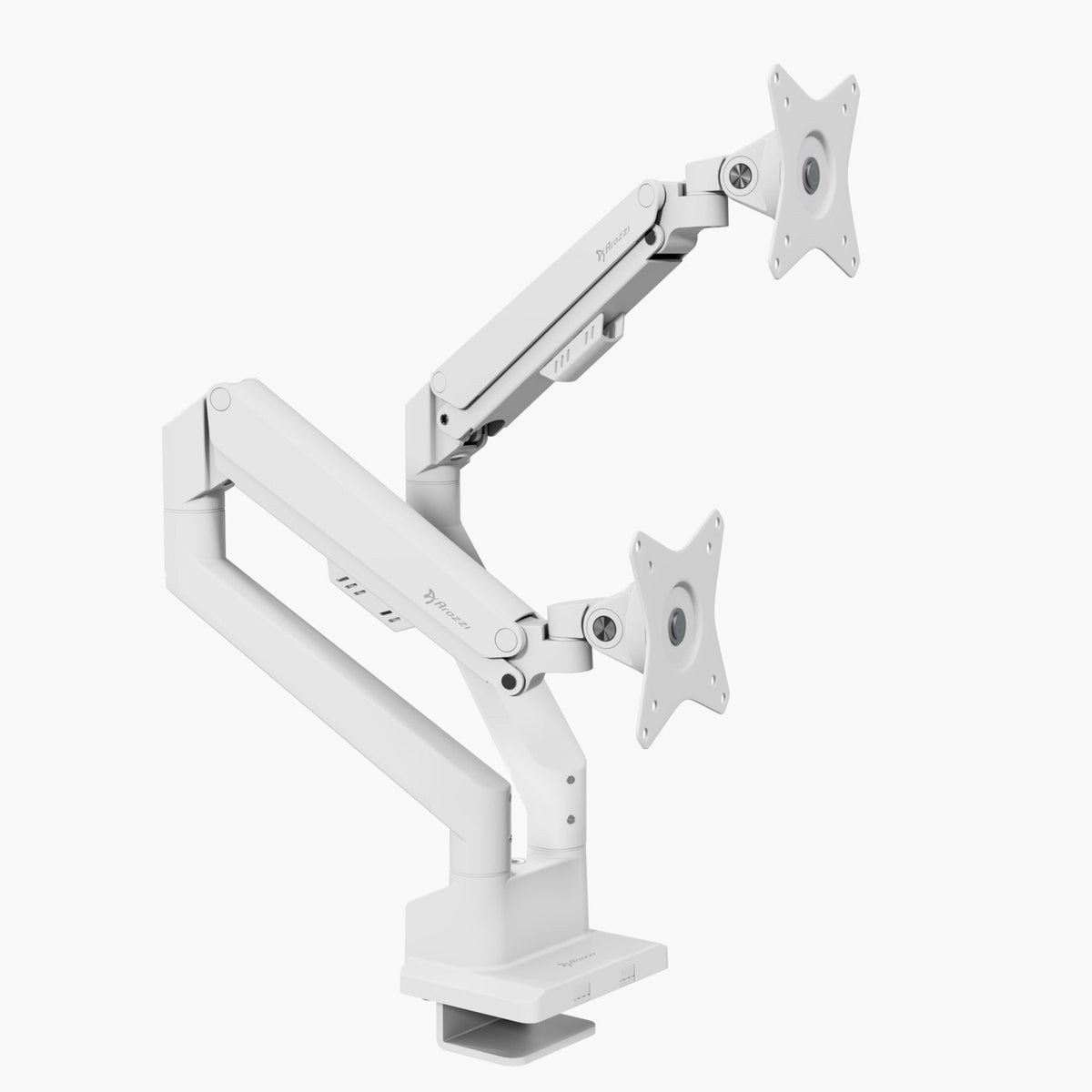 Alzare Neo Duo - Gas Spring Monitor Stand - White