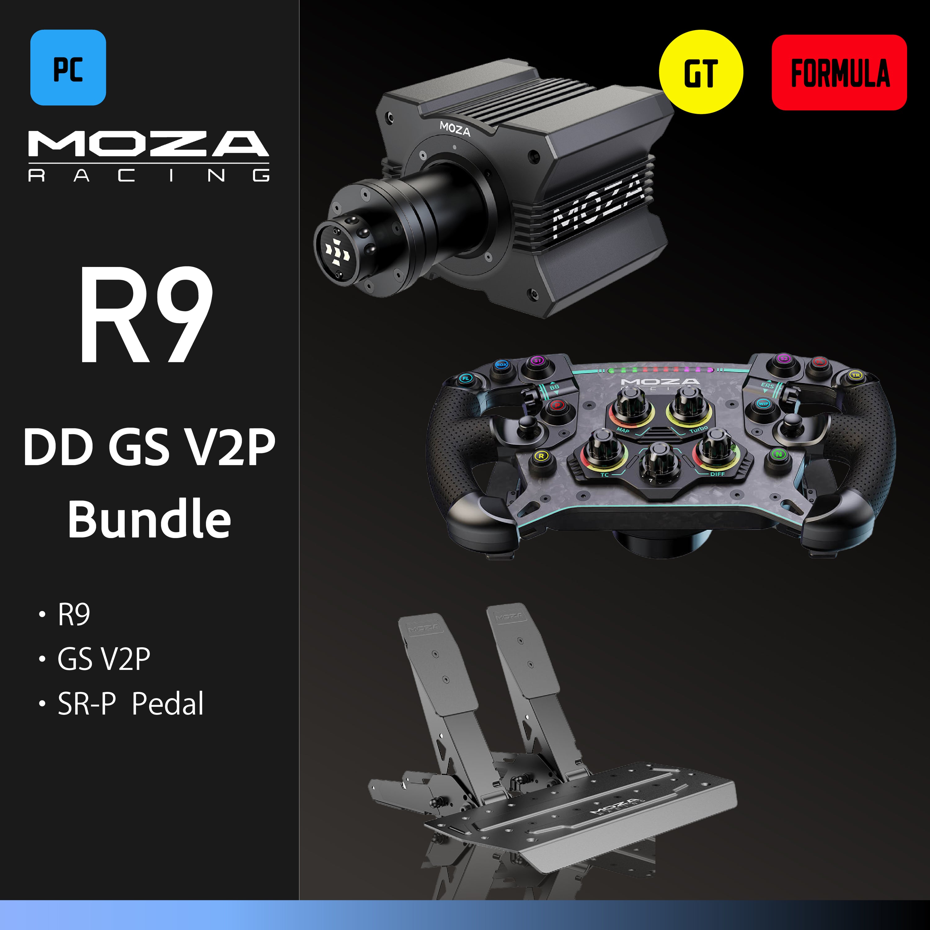 MOZA R9 DD GS V2P Bundle