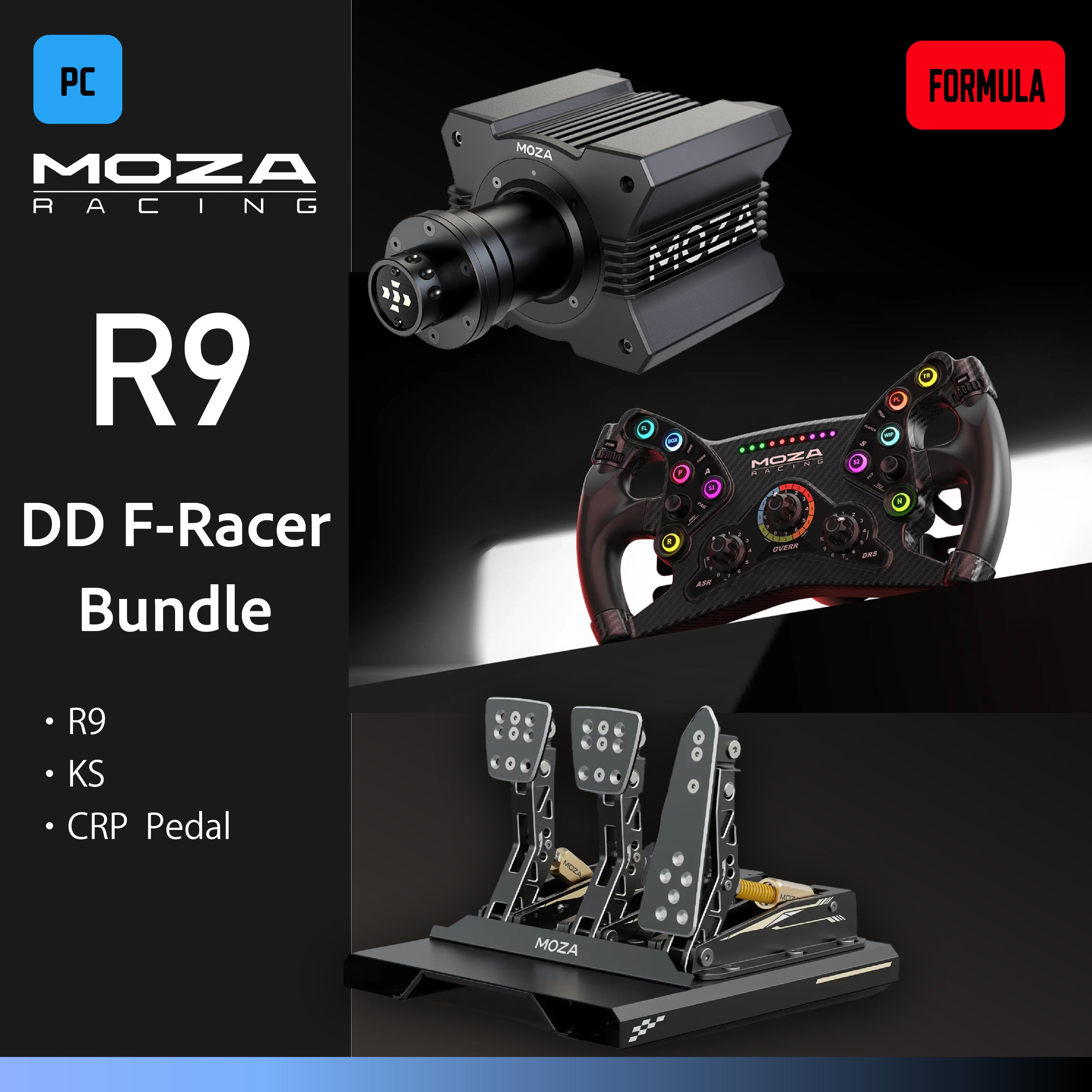 MOZA R9 DD F-Racer Bundle