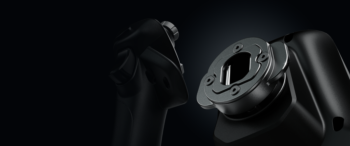 MOZA MFY Pro Yoke Handle AS021 クイックリリース機構クローズアップ