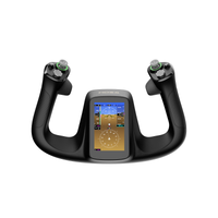 MOZA MFY Pro Yoke Handle AS021 正面（デュアルグリップ・中央液晶ディスプレイ、フライト計器表示）