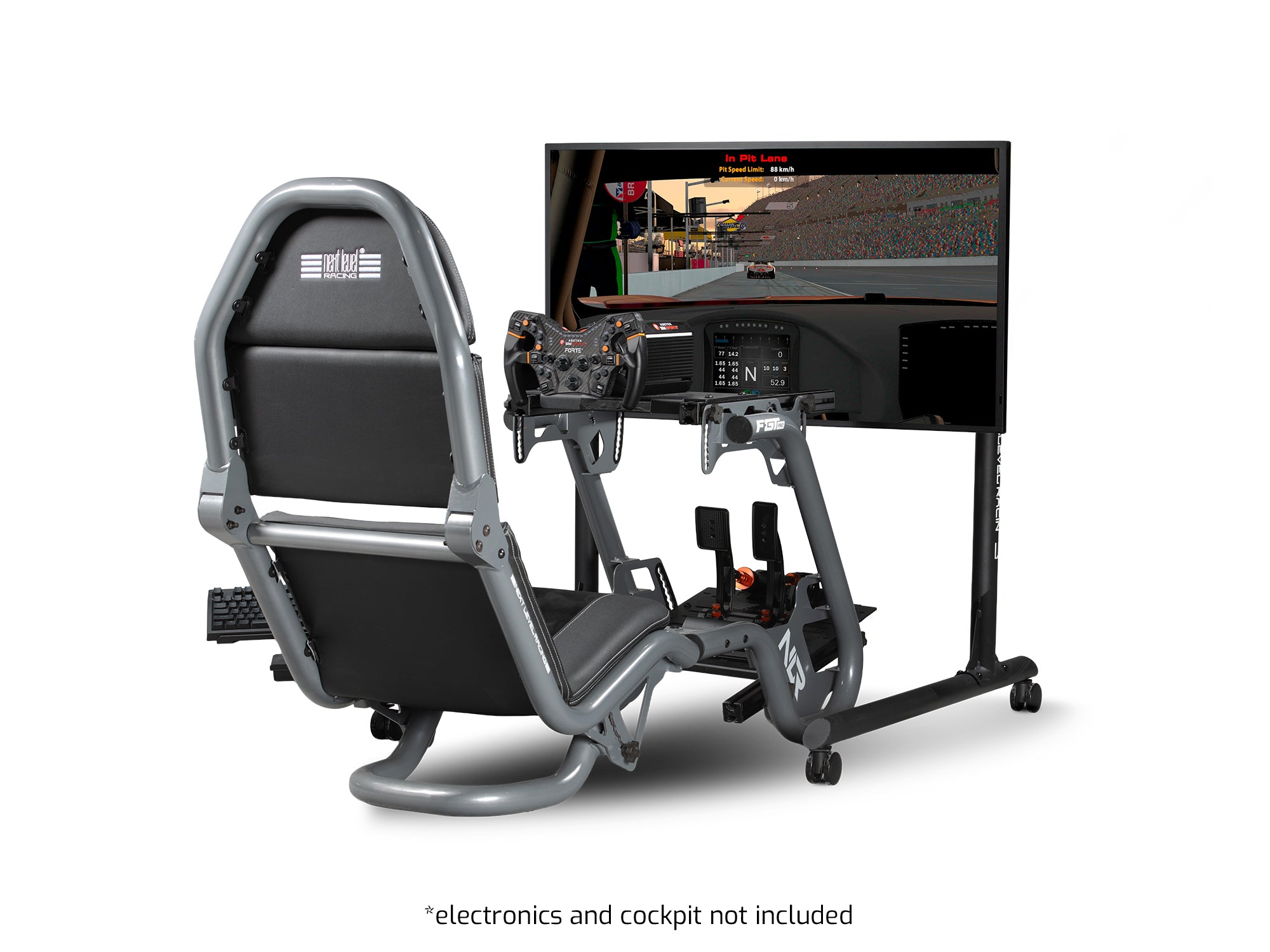 Next Level Racing Round Tube Freestanding Single Monitor Stand NLR