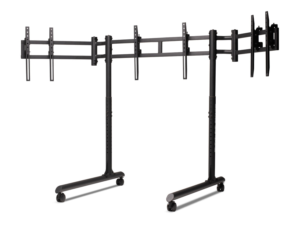 Round Tube Freestanding Triple Monitor Stand NLR-R011