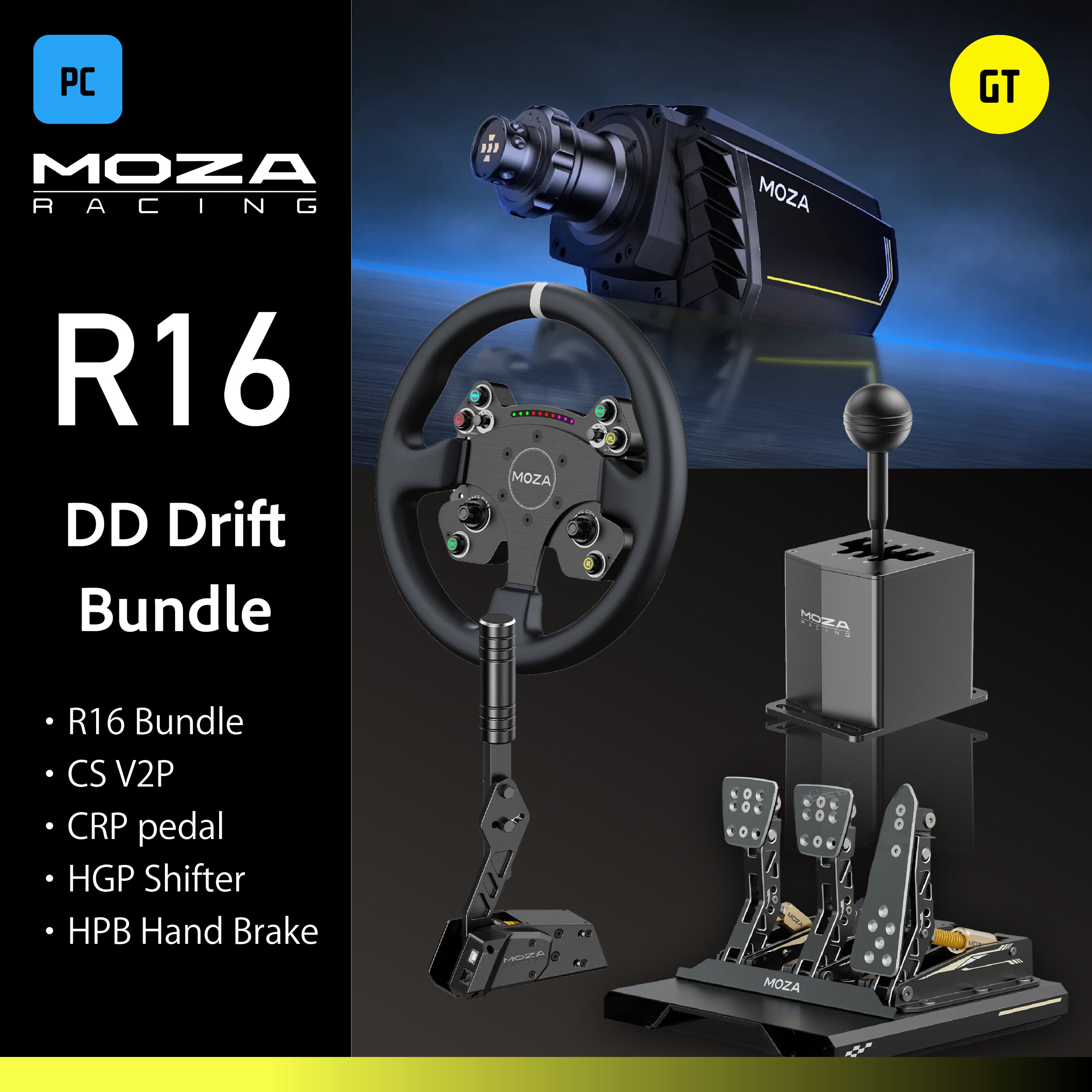 MOZA R16 DD Drift <CS V2P>Bundle