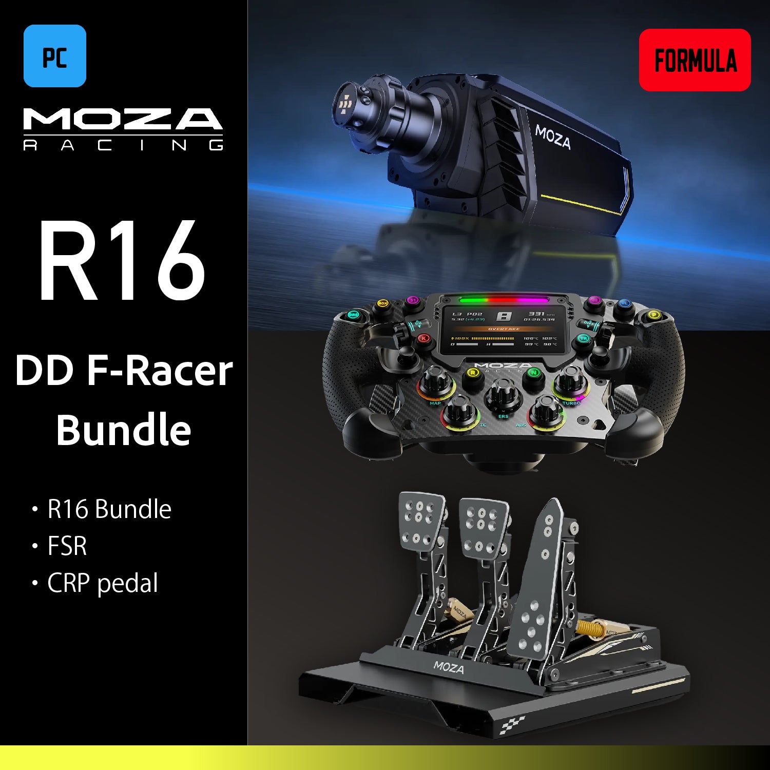 MOZA R16 DD F-Racer Bundle