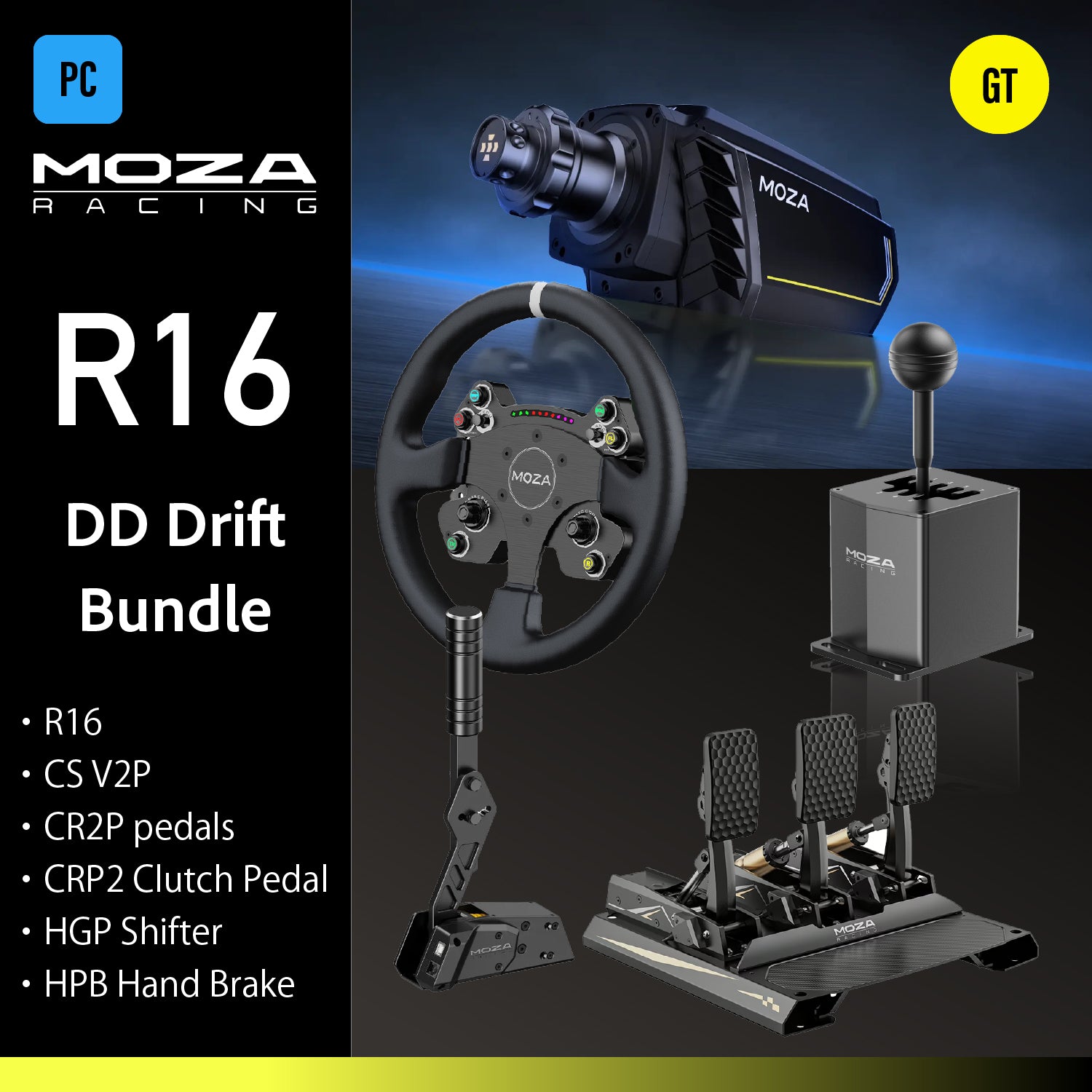 MOZA R16 DD Drift <CS V2P>Bundle