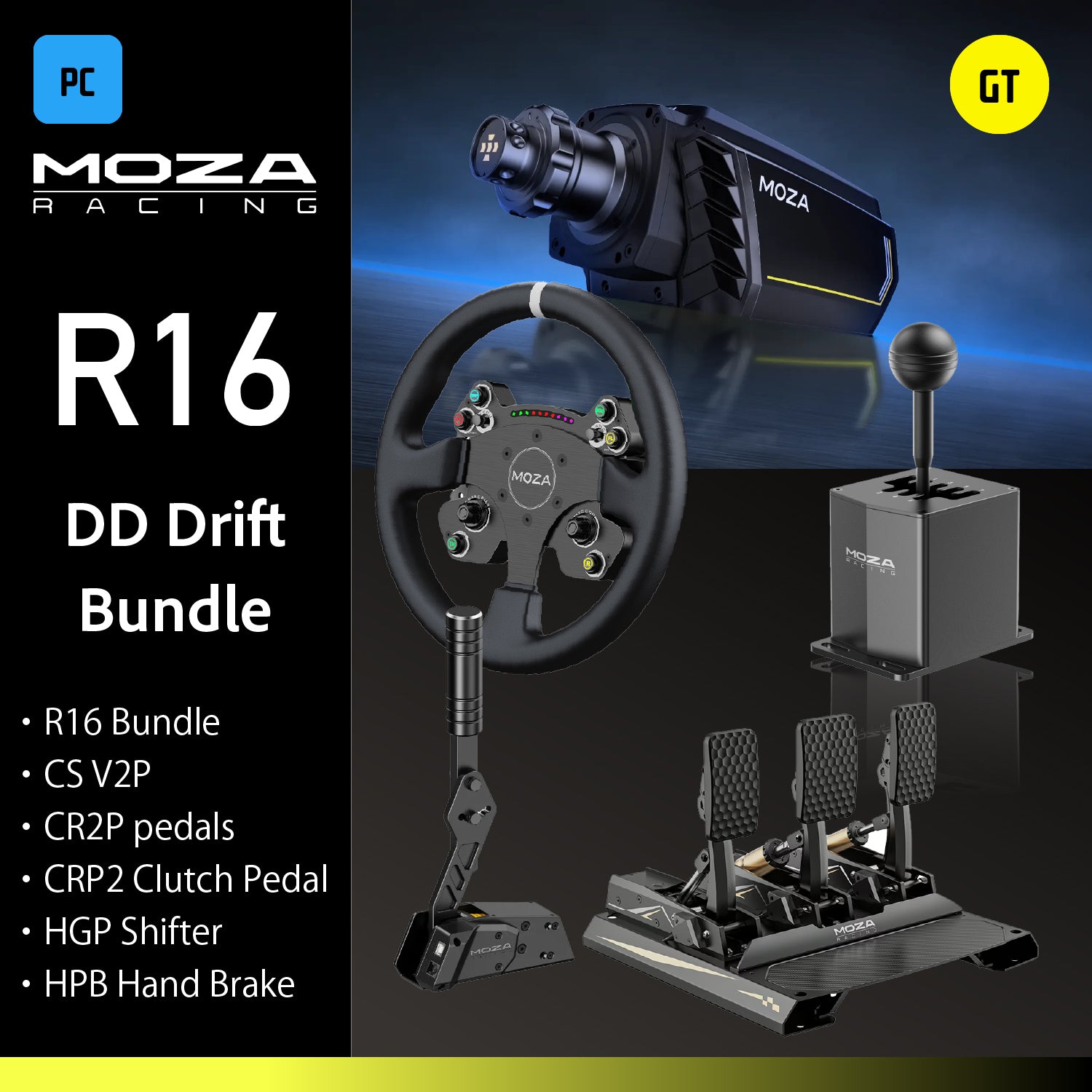 MOZA R16 DD Drift <CS V2P>Bundle