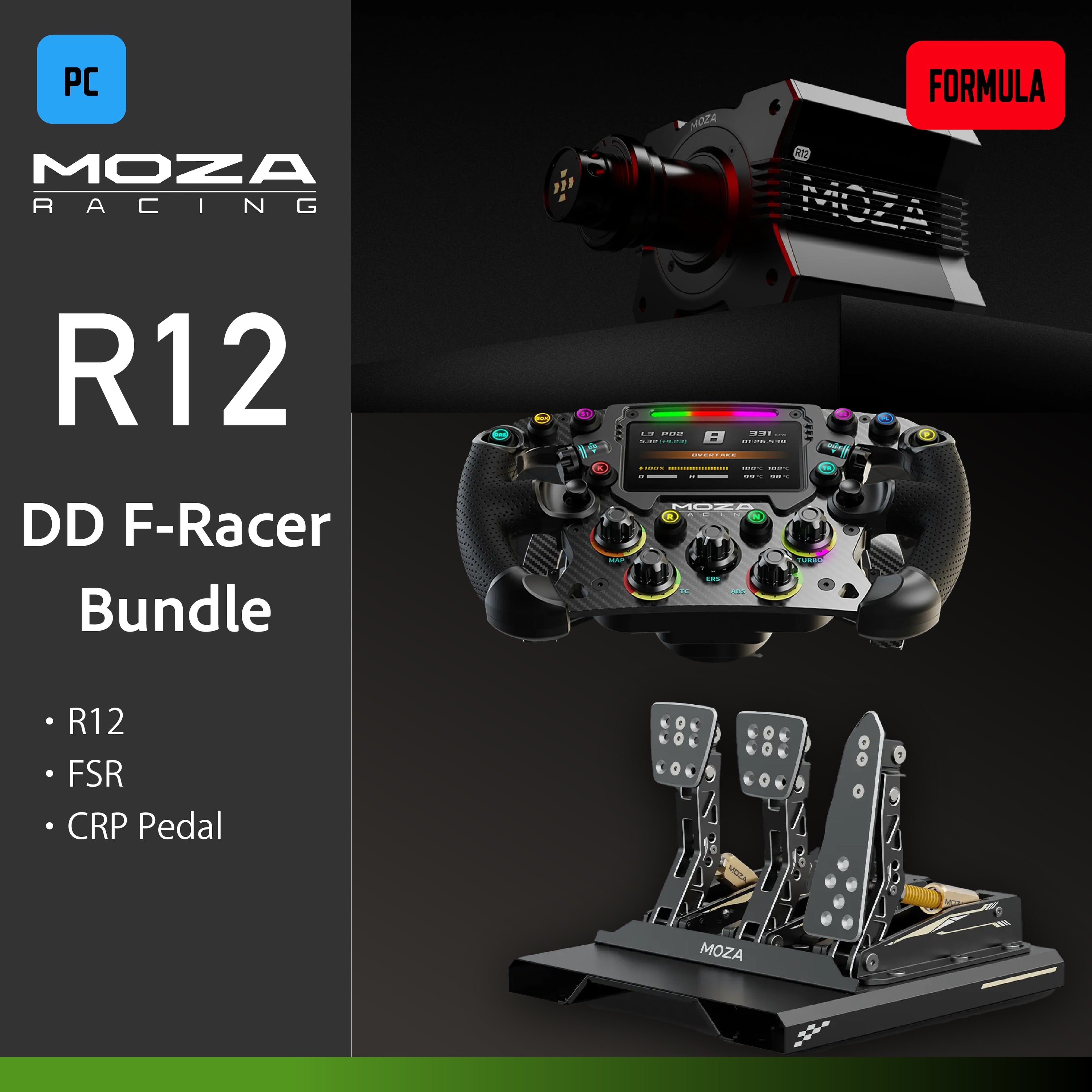 MOZA R12 DD F-Racer Bundle