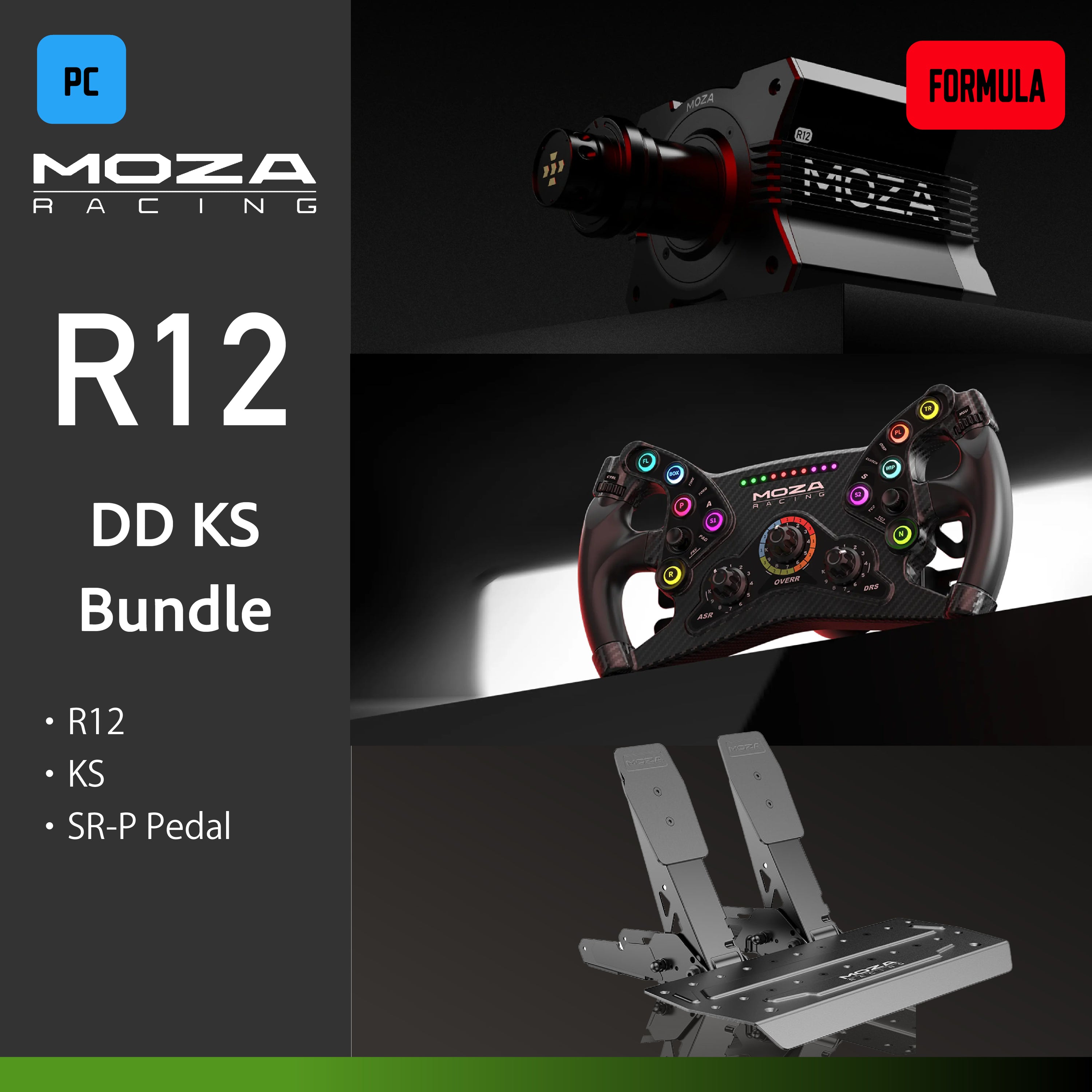 MOZA R12 DD KS Bundle