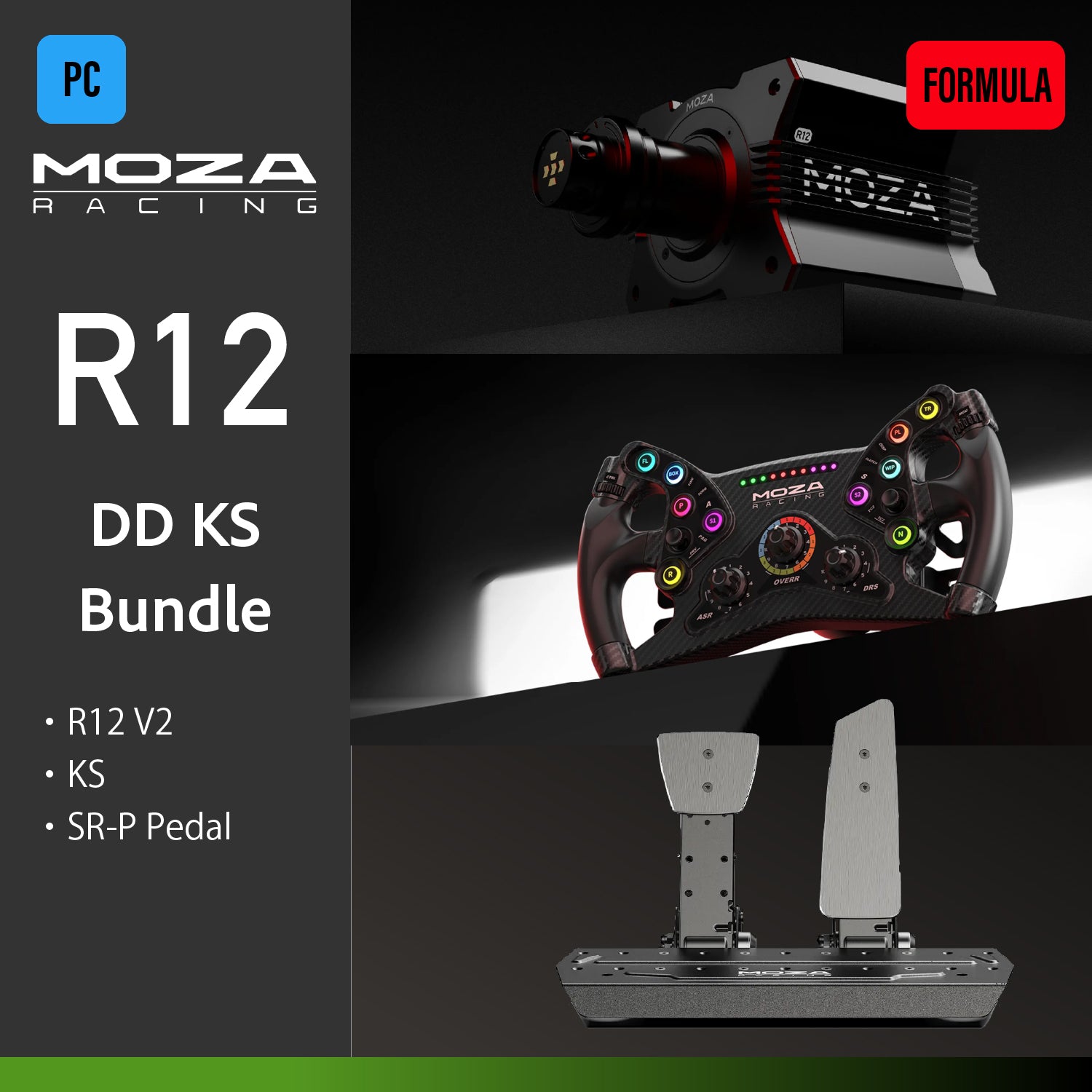 MOZA R12 DD KS Bundle