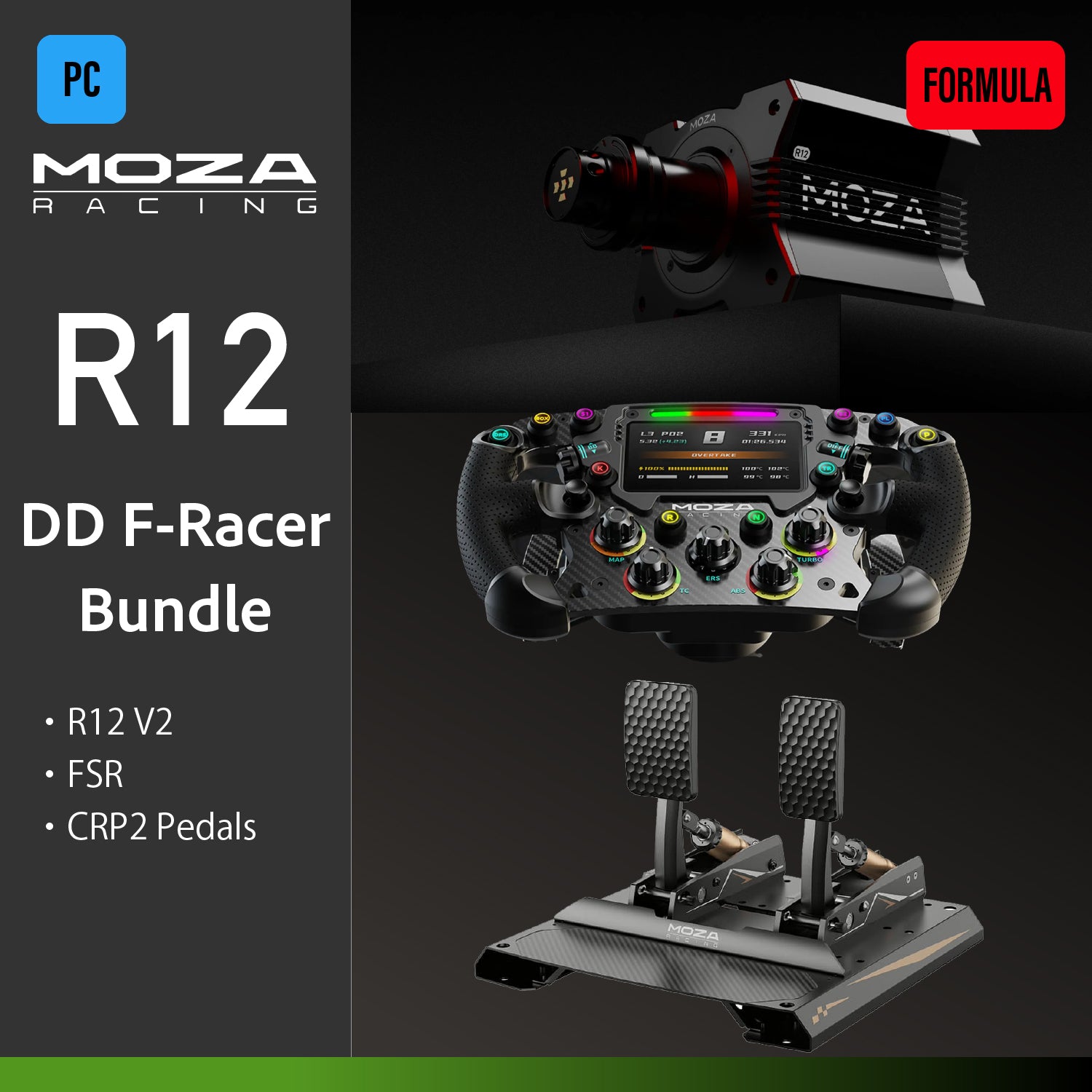 MOZA R12 DD F-Racer Bundle