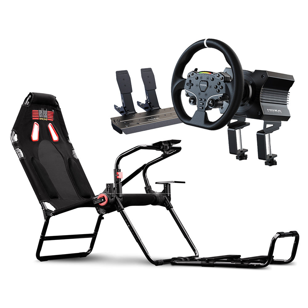 Next Level Racing GT Lite + MOZA R5 Racing Simulator Bundle ダイレクトドライブ入 ...